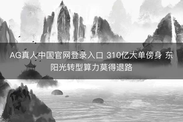 AG真人中国官网登录入口 310亿大单傍身 东阳光转型算力莫得退路