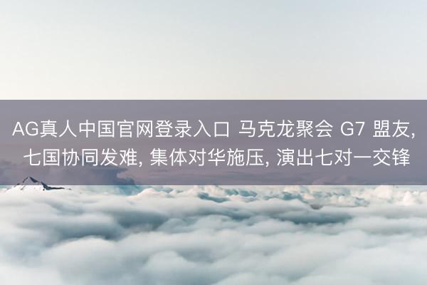 AG真人中国官网登录入口 马克龙聚会 G7 盟友